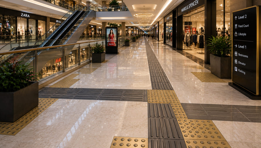 Modern shopping mall interior